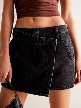 🆕 FREE PEOPLE We The Free Wynne Denim Skirt / Eclipse